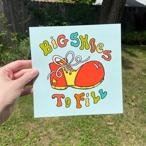 Big Shoes to Fill | Funny Clowncore Aesthetic Illustration Art Print 8x8