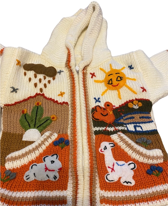 Peruvian Sweater .Arpillera.