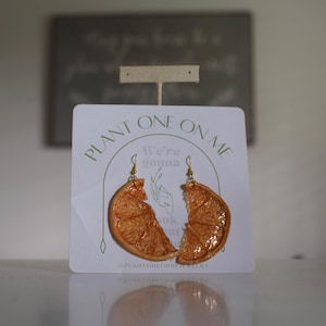 Orange Earrings Citrus Food Earrings Gift for Her Earrings for Women Gift for Coworker Citrus Earrings Cute Earrings Real Fruit Earrings