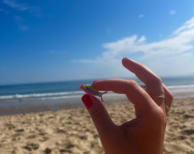 beaded fish charm