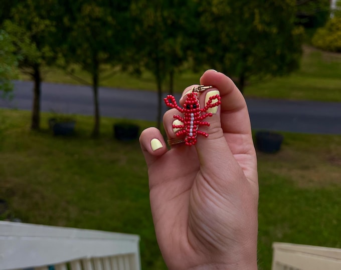 beaded lobster charm