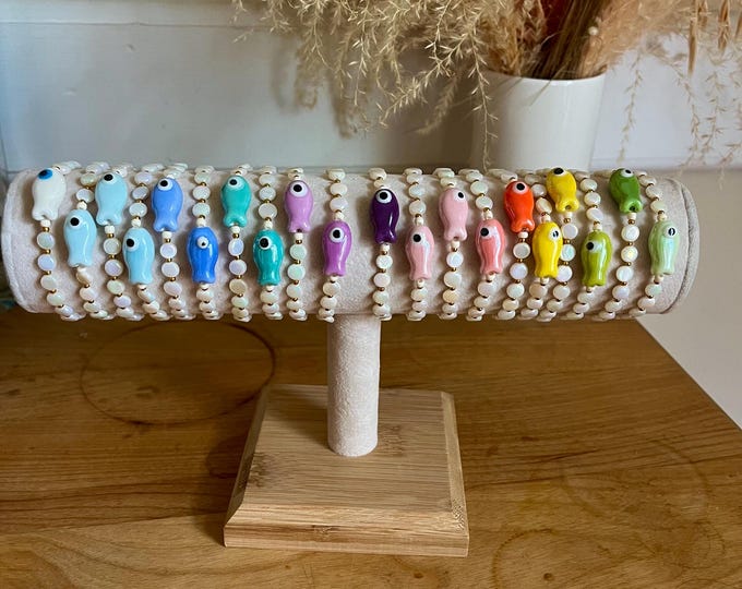 Beaded fish bracelet