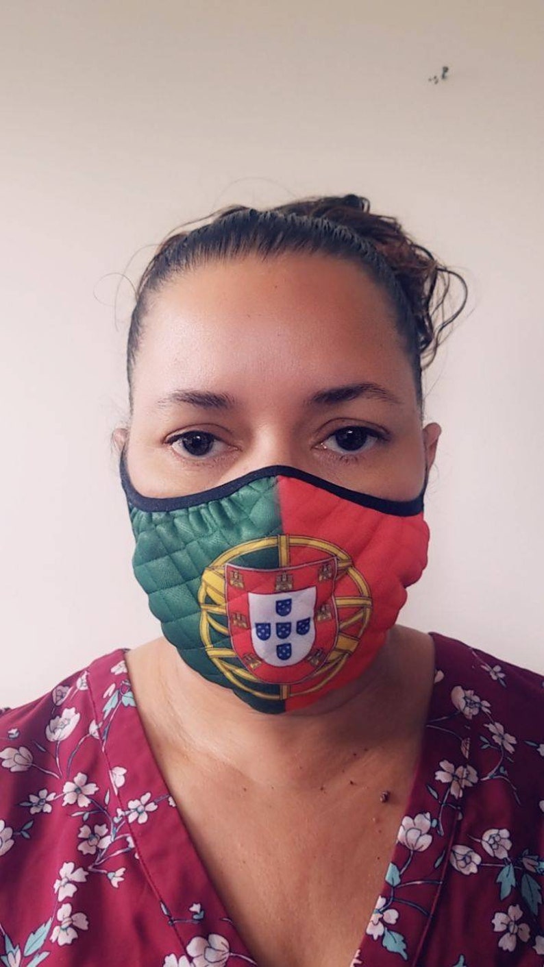 Portugal flag face mask size Medium women Etsy