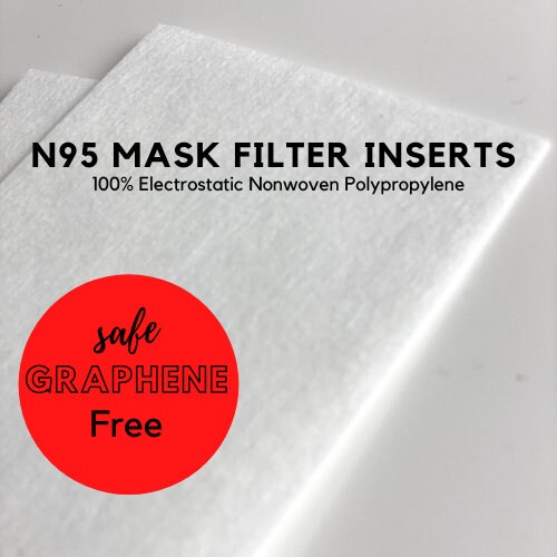 Mask Filters- N95 GRAPHENE FREE Electrostatically Charged Inserts Non…