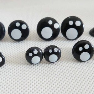 Kawaii Style Round Safety Eyes and Washers: Sizes 8mm to 16mm - Dolls, Amigurumi, Animals, Stuffed Creations, Crochet, Knit, Craft Supplies