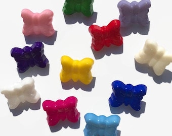 Mini botones de mariposa (paquete de 5) - Botones de costura / Botones para bebé - 11 colores, Hecho en Italia