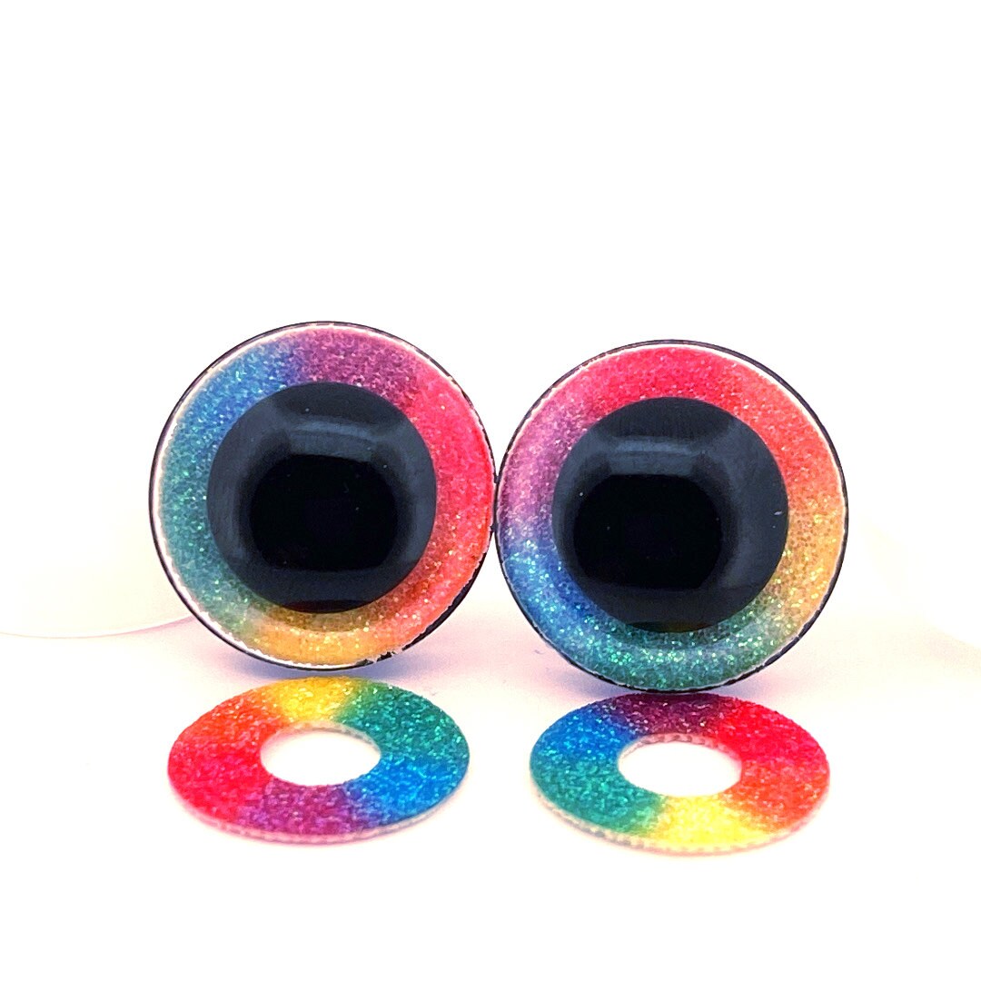 8mm BLACK safety eyes (5 pairs) plastic, amigurumi, animal, plastic