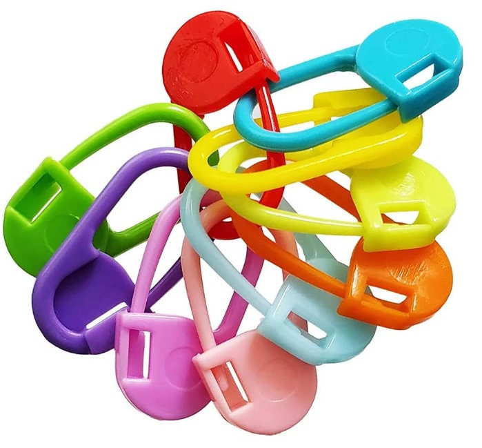 20 Pieces Locking Stitch Markers Knitting Stitch Counter Multi-Colored  Crochet Clip & 2mm To 8mm Knitting Crochet Row Counter 