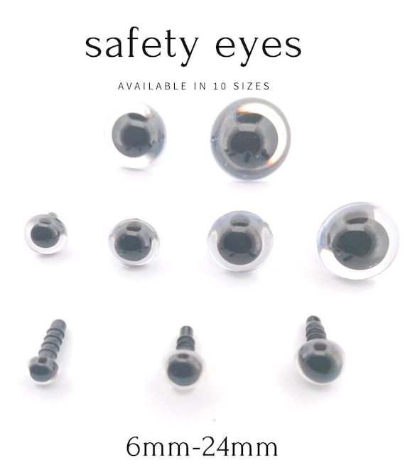  14mm Safety Eyes for OWL Plastic Eyes Plastic Craft Safety Eyes  Stuffed Doll Animal Amigurumi DIY Accessories - 20 Pairs (Clear)