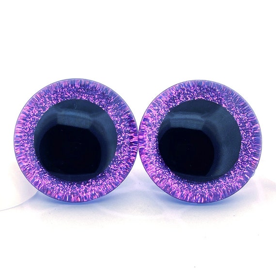 20mm Purple Iris 3D Style Trapezoid Safety Eyes and Washers: 1 Pair -  Amigurumi / Animals / Stuffed Creations / Crochet / Craft Supplies