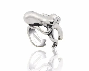 Yarn Tension Ring Squid Adjustable, Crochet Ring, Yarn Guide, Knuckle Assistant, Knitting Tool Ring, Beginner Knitting Crochet Gift