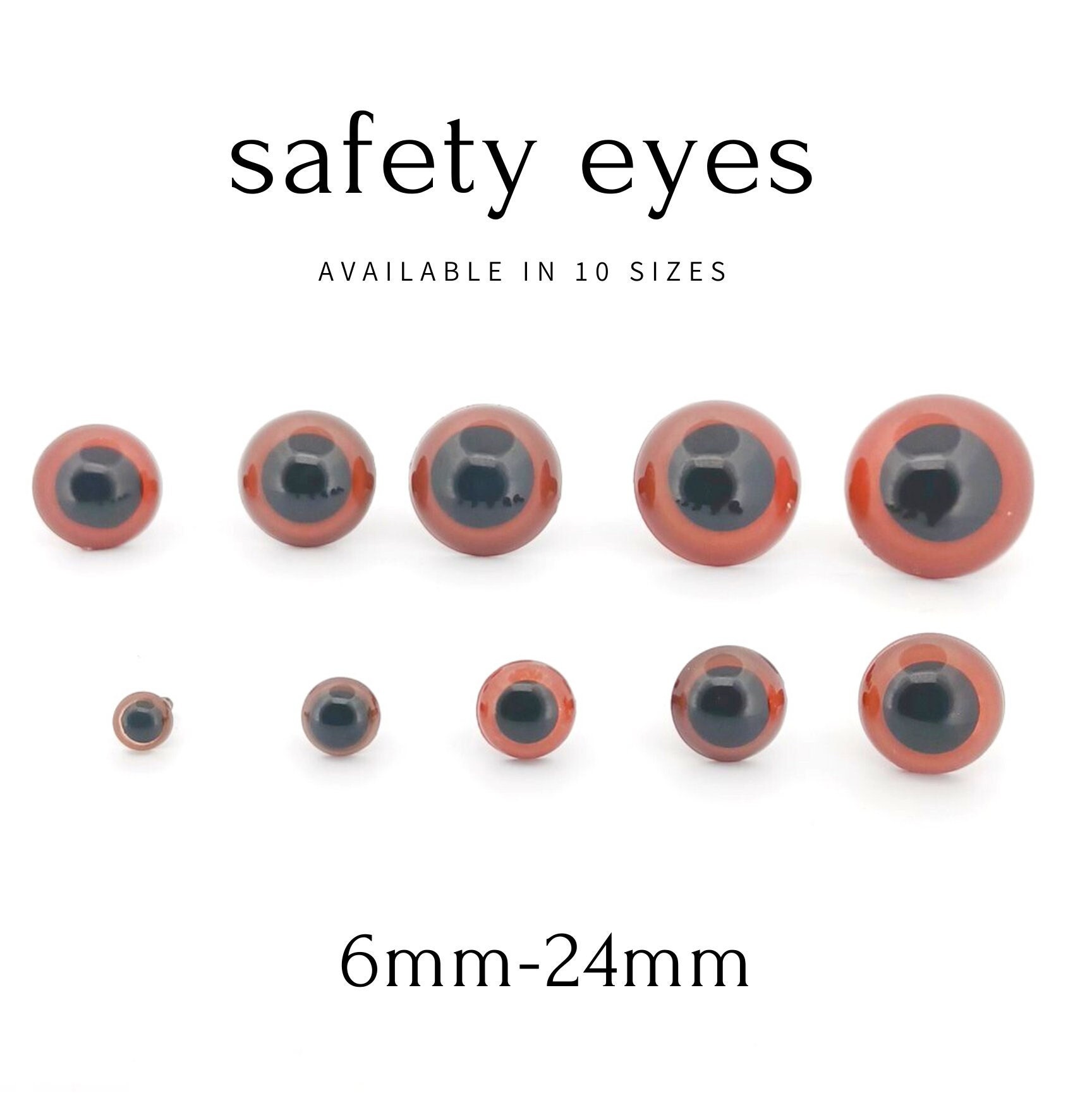 Brown Safety Eyes (Screw) - 30mm