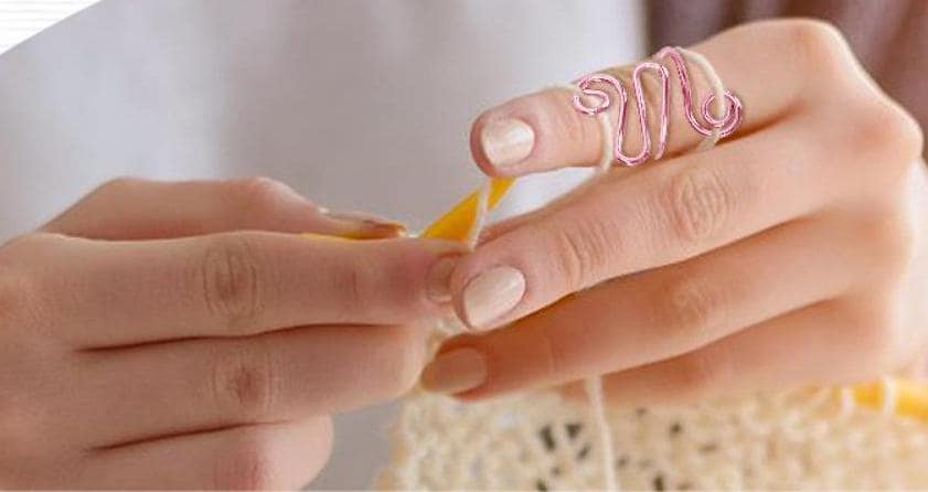 Crochet Ring Finger Adjustable Knitting Loop Crochet Faster