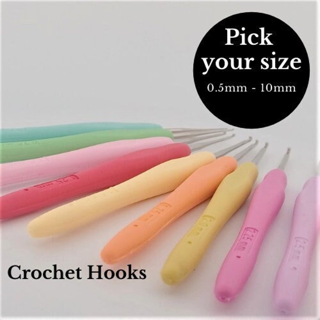 Ergonomic Crochet Hooks, 22 Sizes to Pick From (0.5mm to 10mm) Easy Grip Crochet Hooks for Crocheting and Amigurumi - Etsy