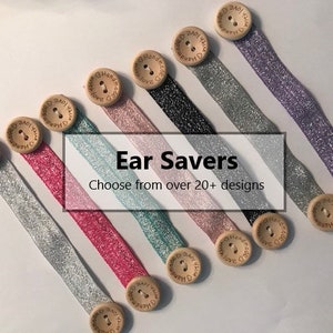 Ear Saver For Face Mask, Elastic Face Mask Extension with Button for Face Mask, Headband with buttons, Face Mask Extender, Ear Protection