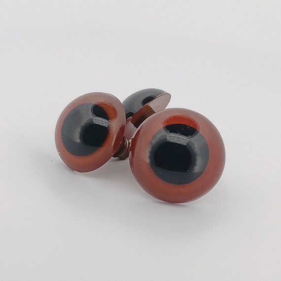 BROWN Safety Eyes With Black Pupil, Available in 10 Different