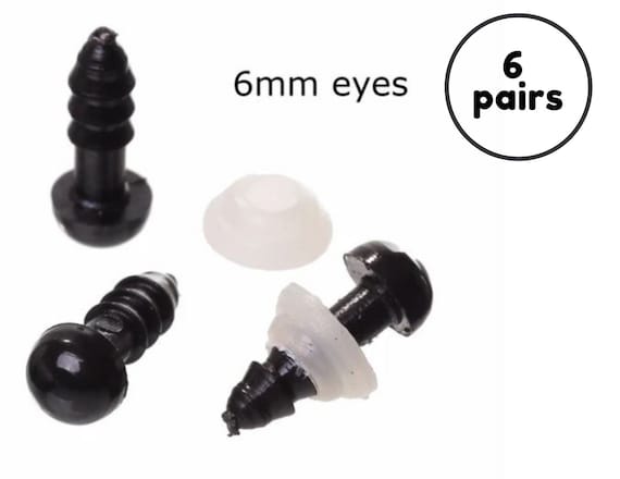 Buy 20mm Plastic Eyes Black Amigurumi 1 Pair, Animal, Plastic, Teddy Bear,  Plush Animal Craft Safety Eyes Online in India 