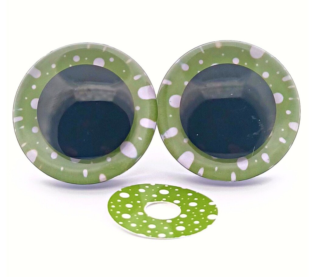 Textured Iris Safety Eyes Round With Washer 1 Pair 5 Colors 8