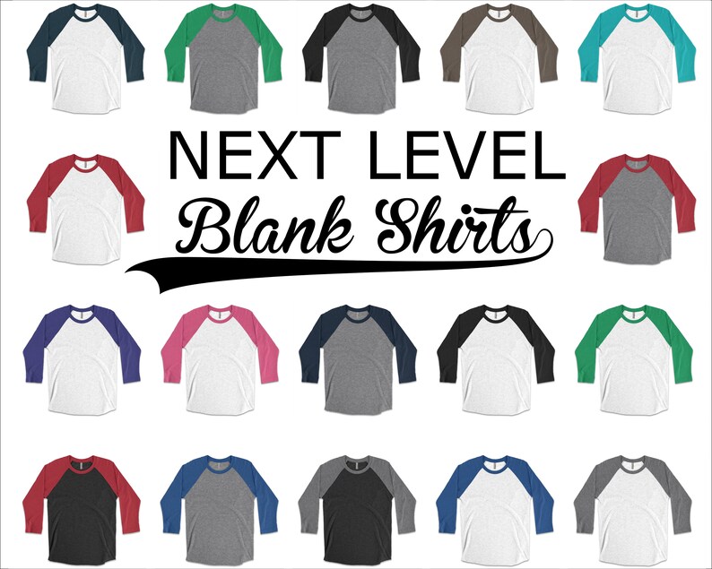 Plain Raglan Shirt / Next Level Baseball Shirt/ Unisex Etsy