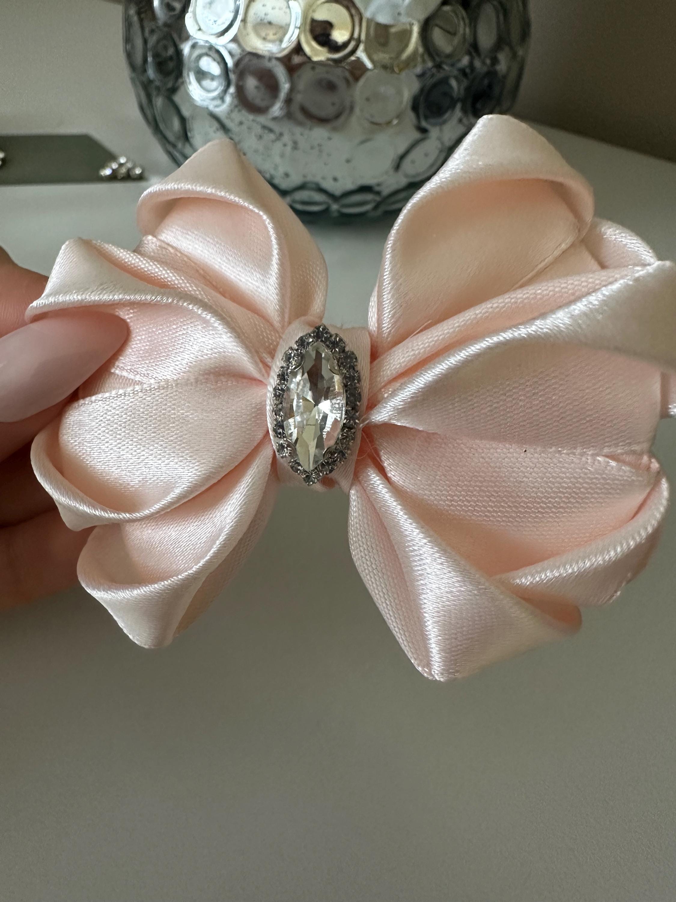 Pink Satin Bow, Hair Clip, Pink Bow, Toddler Hair Clip,hair Accessories ...