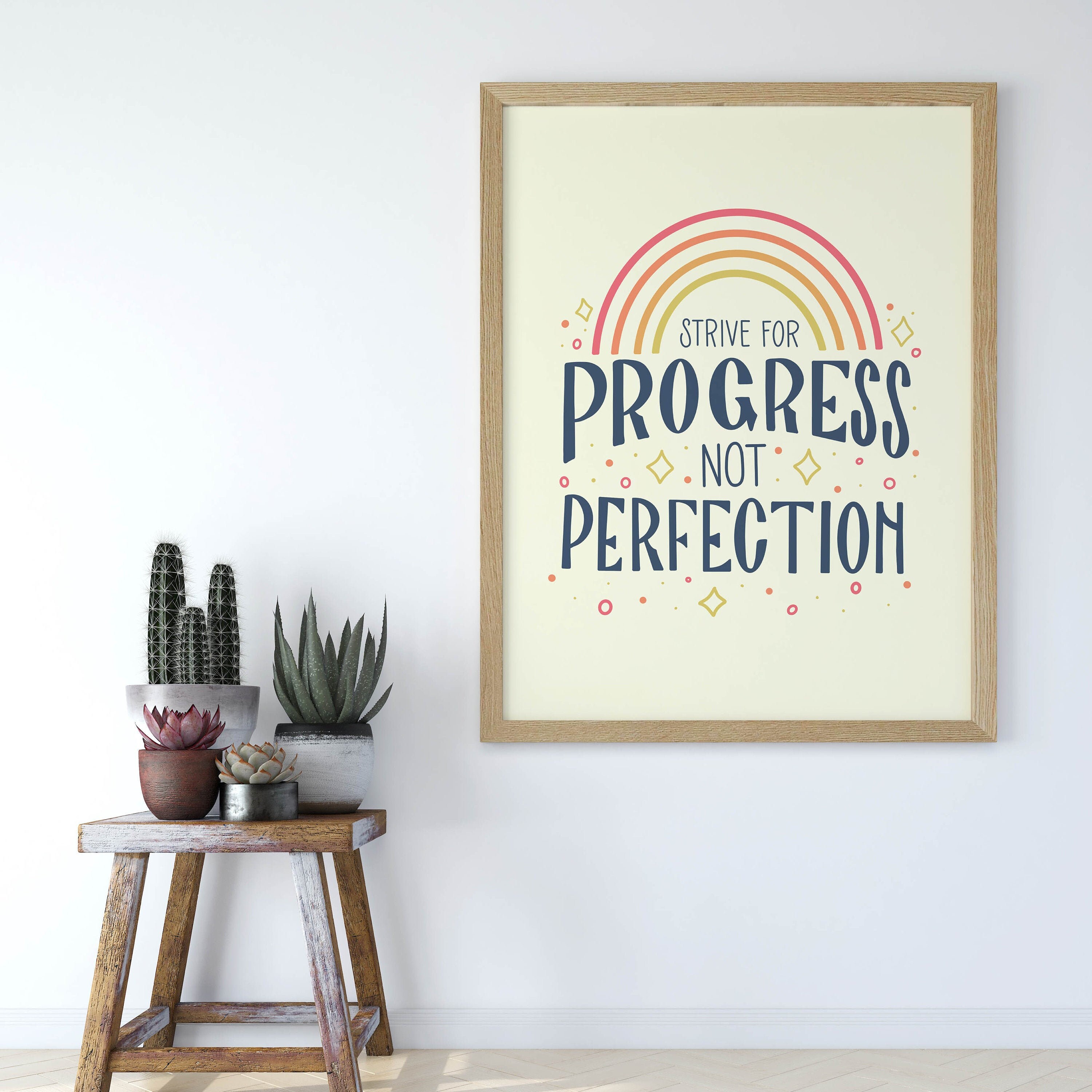 Progress Not Perfection Printable Art Digital Download | Etsy