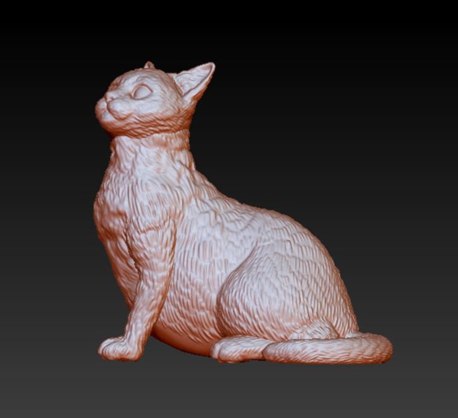 Cat stl file for 3D print Sculpture Ready to Paint Etsy