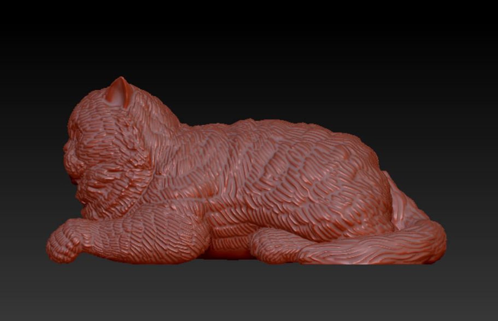 Cat Stl File for 3D Print Persian Sculpture Ready to Paint - Etsy