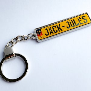 personalised German license plate keyring, German eagle number plate, custom germany number plate, any country plate