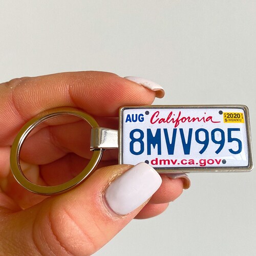 Custom Vintage California License Plate Keychain Legacy Etsy
