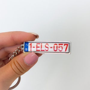 Belgium number plates keyring, customized Belgium license plate keychain zdjęcie 2