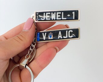 Australian license plate keychain, personalized Australia number plates keyring, custom keychain