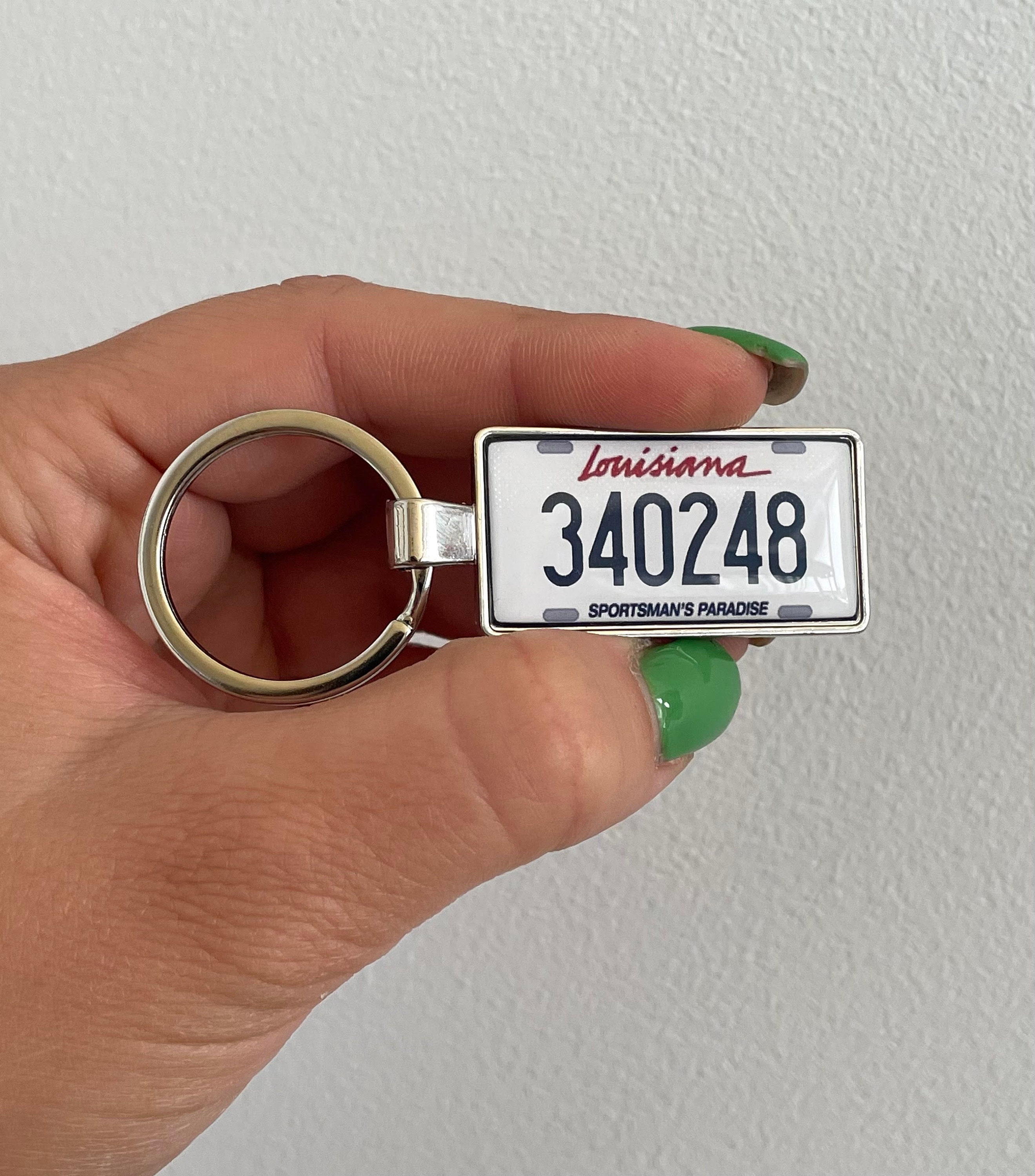 louisiana license plate keychain