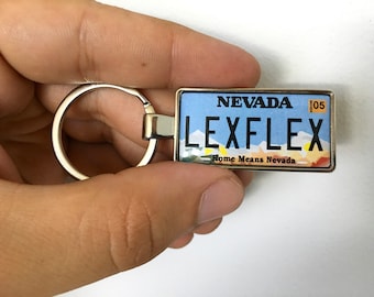 Custom Nedava license plate keychain, any state available