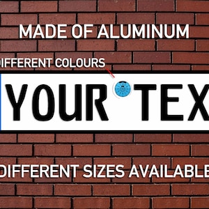 Placa de licença personalizada da Alemanha, placa de licença europeia, placa de matrícula personalizada, placa de decoração