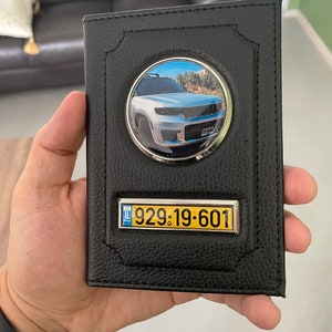 Placa personalizada de Israel, capa de documentos personalizada, qualquer placa ou foto
