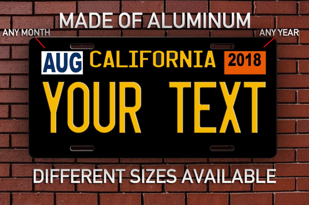 Custom Legacy Plate, California Vintage License Plate, Old California