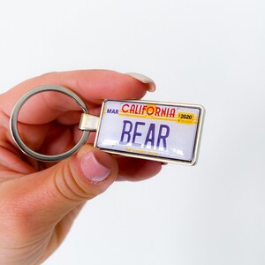 Llavero con matrícula antigua de California personalizado, llavero con matrícula antigua de California