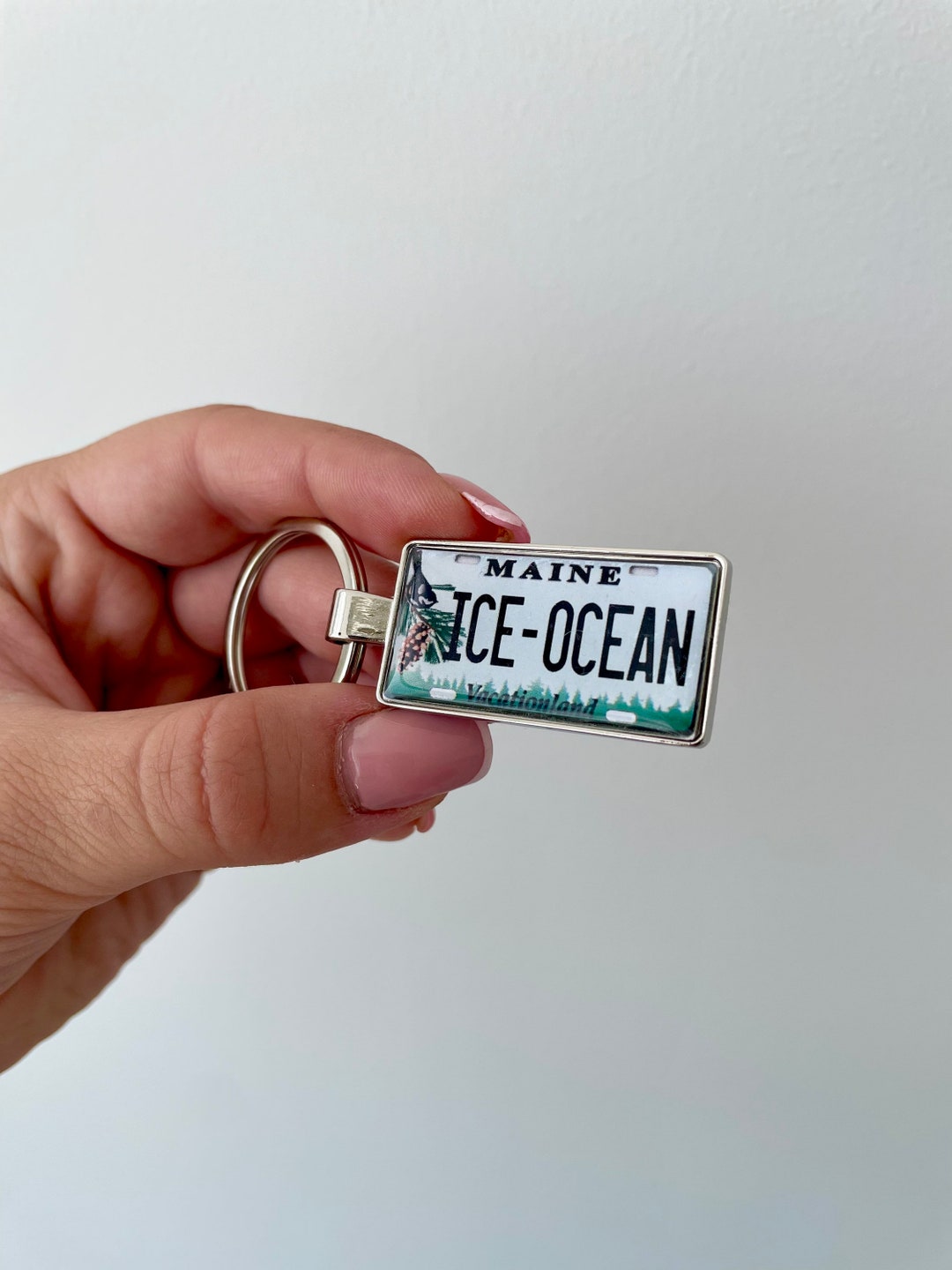 Maine License Plate Keyring Custom Keyring of Maine State Etsy