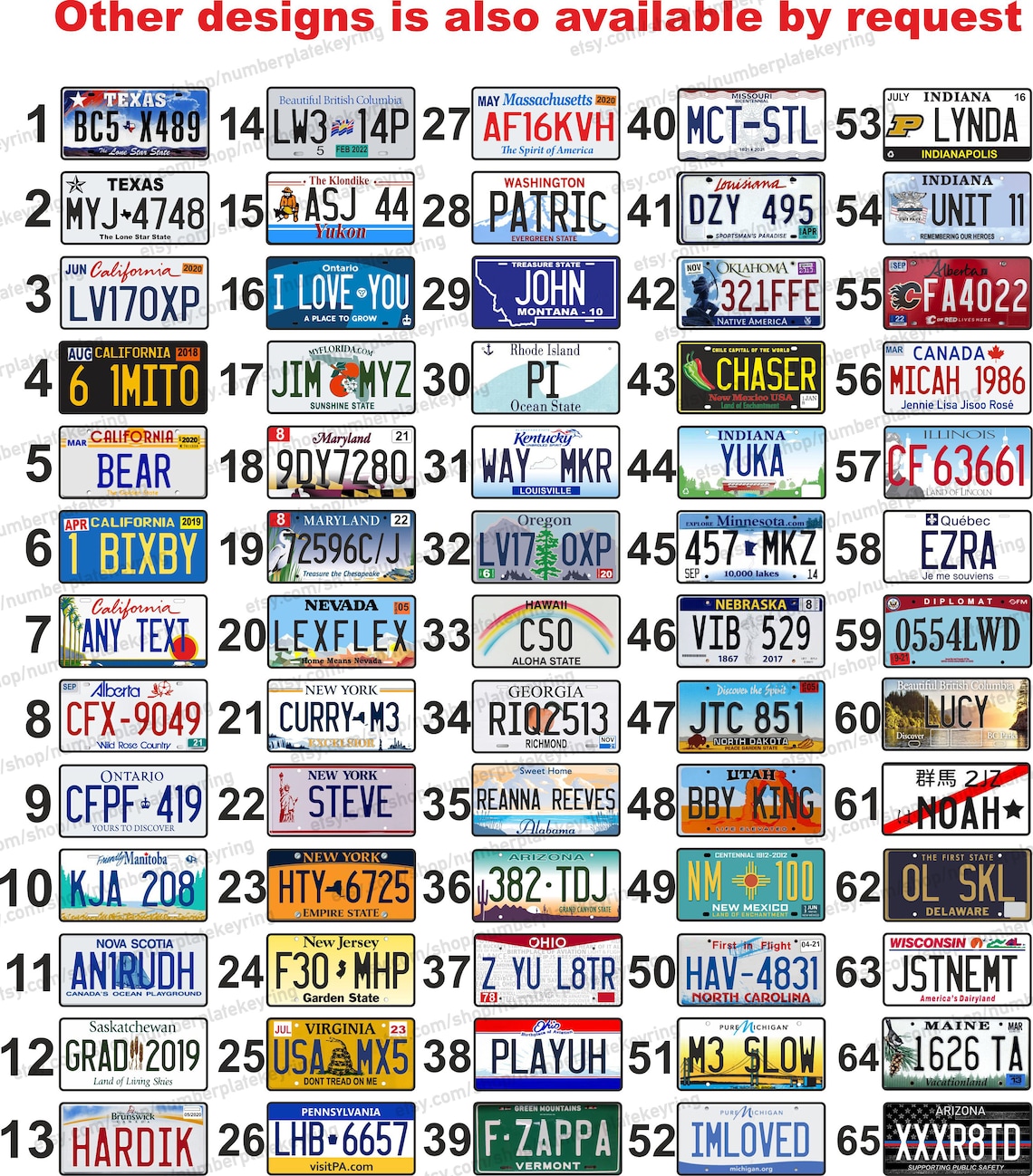 Plate keyring Washingon state license plate keychain Etsy