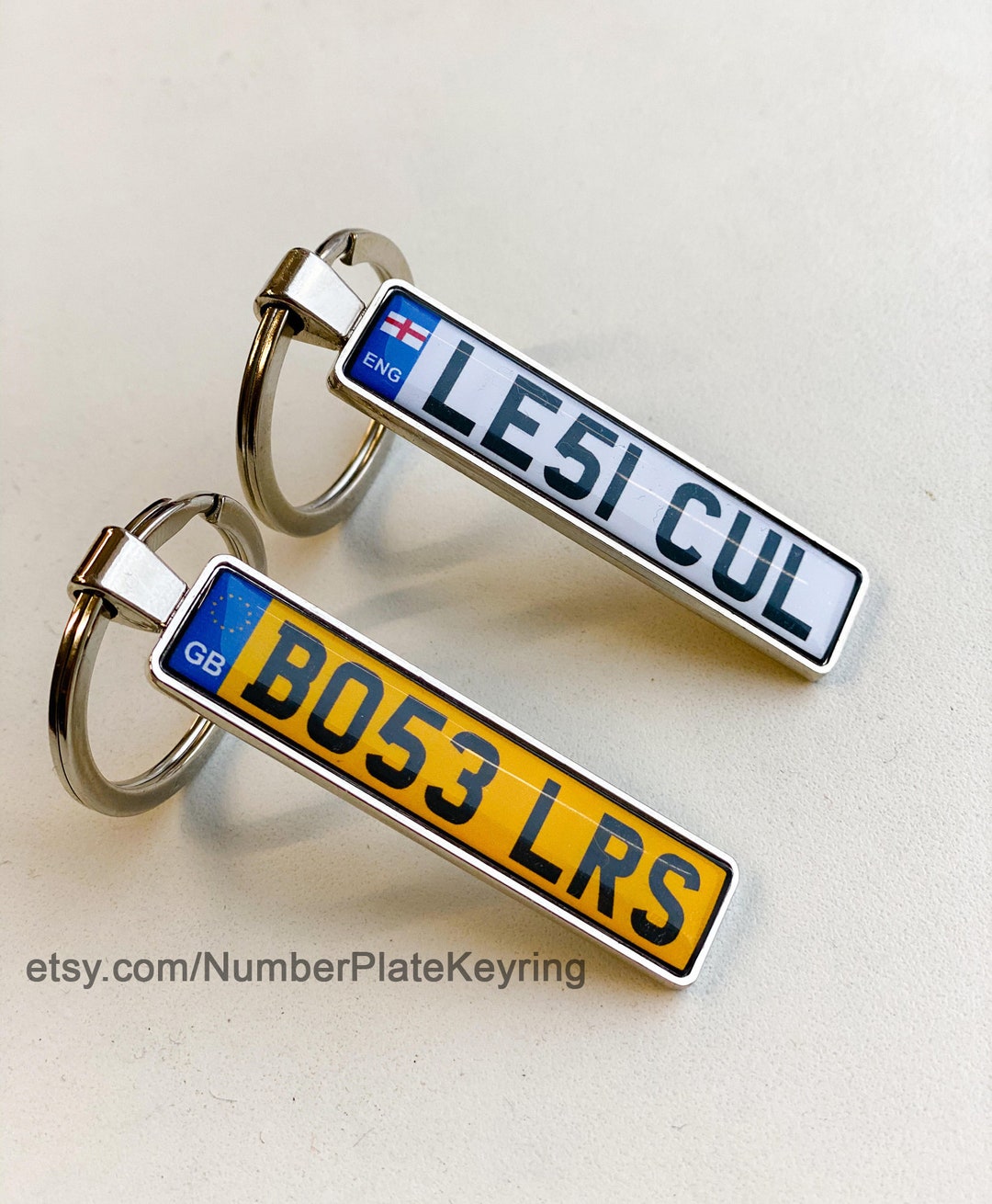Personalised Number Plate Car Keychain Custom England License