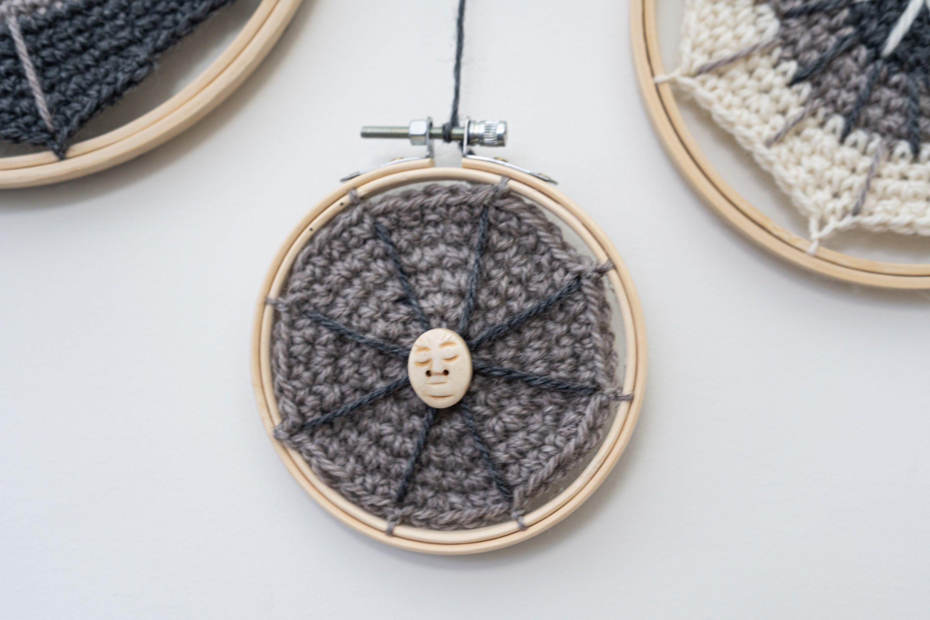 Crocheted Beaver Stick Wall Hanging with 3 Hoops Etsy