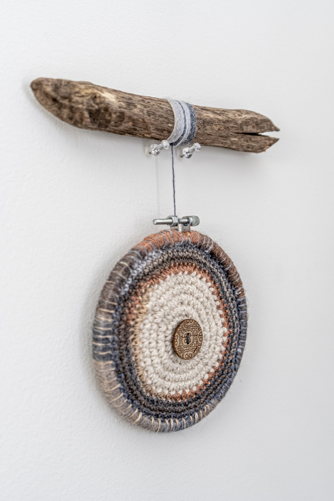 Crocheted Beaver Stick & Hoop WallHanging Etsy
