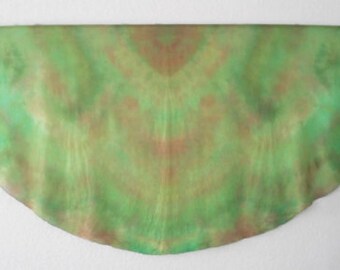 Silk Scarf Silk Wrap Silk Veil Half Circle Sylvan