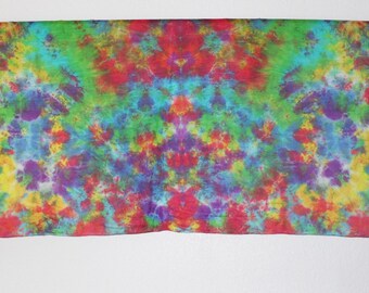 Silk Scarf - Silk Wrap - Silk 3 Yard Veil Rectangle Rainbow