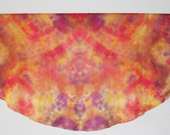 Silk Scarf Silk Wrap Silk Veil Half Circle Lava