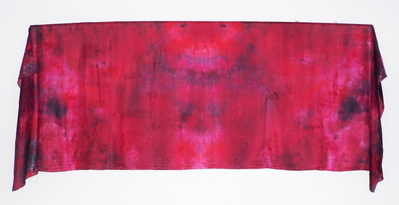 Silk Scarf Silk Wrap Silk Veil Rectangle Night Rose image 2