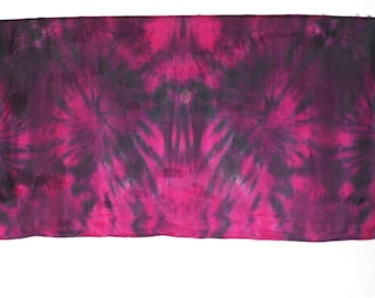 Silk Scarf - Silk Wrap - 3 Yard Veil Rectangle Night Rose