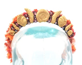 Ammonite Aurora - SWIMMABLE Ancient Oceans Fossil Crown  - Cosplay Mermaid