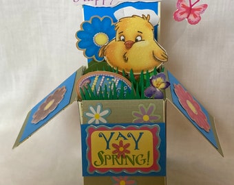 EASTER CHICK Explosion card