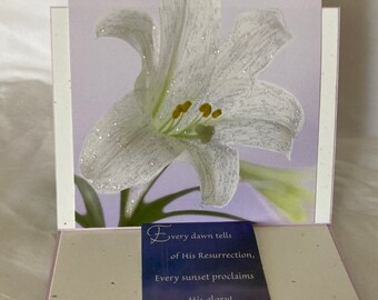 EASTER LILY Easel Card